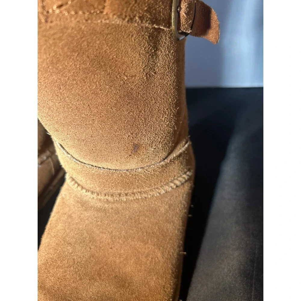 Bearpaw‎ Women's Tan Suede Leather Faux Fur Lined Winter Boots